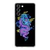 Flamingo Neon Flower Wave Art Phone Case For Samsung Galaxy S22 S21 S20 FE Ultra 5G S10 S10E S9 S8 Plus Note 10 20 Clear Cover