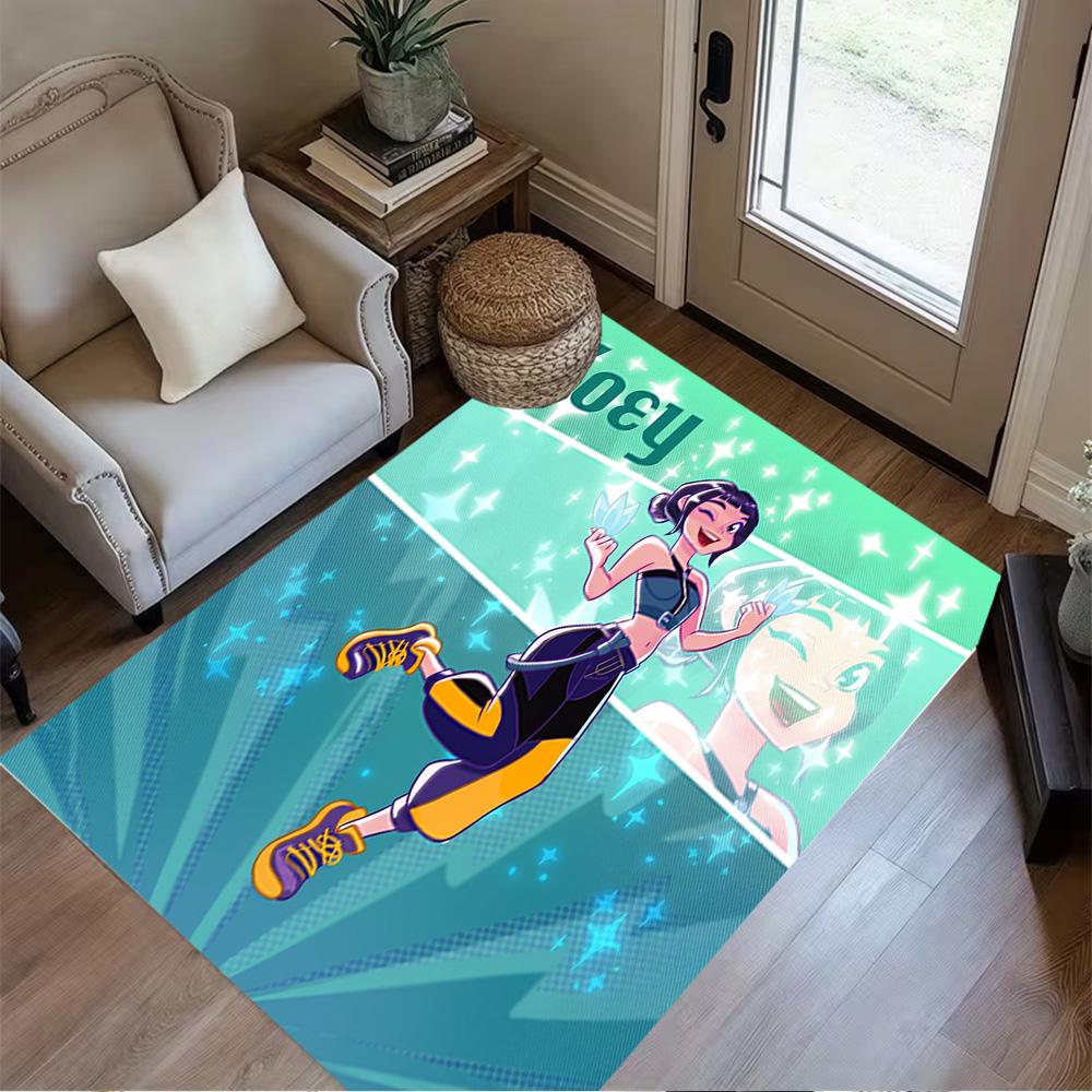 Futuristic Fashion Fusion Floor Mat Suitable for Study room Game Room Playrooms Outdoor Anti-slip Rug Decorate Offices