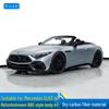Custom Carbon Fiber Body Kit for Mercedes SL63: BBS Style Front Lip, Rear Lip, Air Vents, Side Skirts, Rear Spoiler.