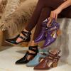 Large Size Fashion High Heel Sandals Women New Thick Heel Shoes