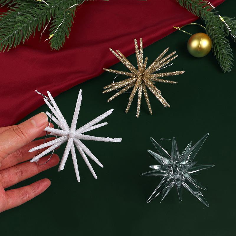 Christmas Exploding Star Hanging Ornament Glitter Star Xmas Tree Pendants 2025 Christmas Decoration For Home New Year Party Gift