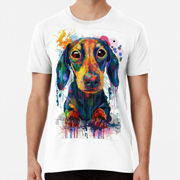 Dachshund Dog Art T-Shirt S-5XL Best T-Shirt