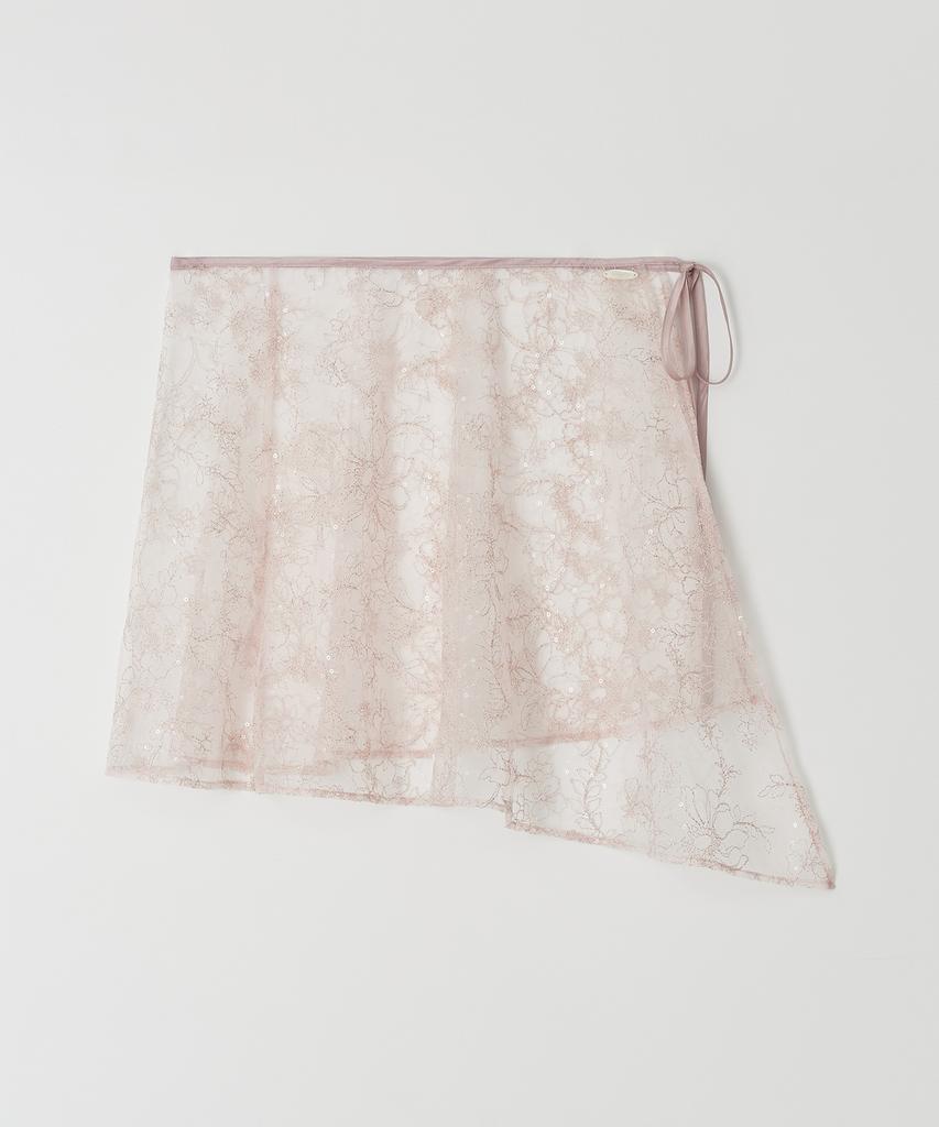 Ridge Sparkly Asymmetric Wrap Skirt (2 Colors)