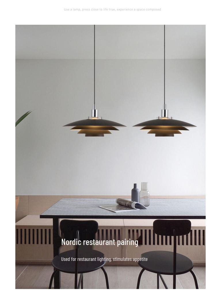 Adjustable Retractable Nordic Pendant Light - Creative Bar Island Flying Saucer Design
