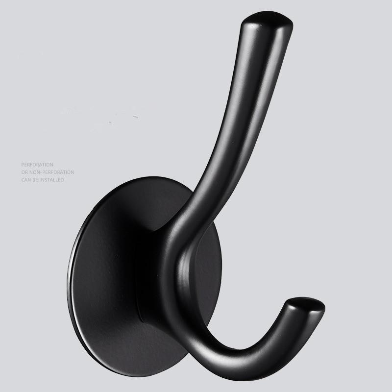 

Tuqiu Крючок для халата Крючок для одежды Черная вешалка для одежды Вешалка для полотенец Материал SS Кухонный крючок Дверная вешалка Nial Free