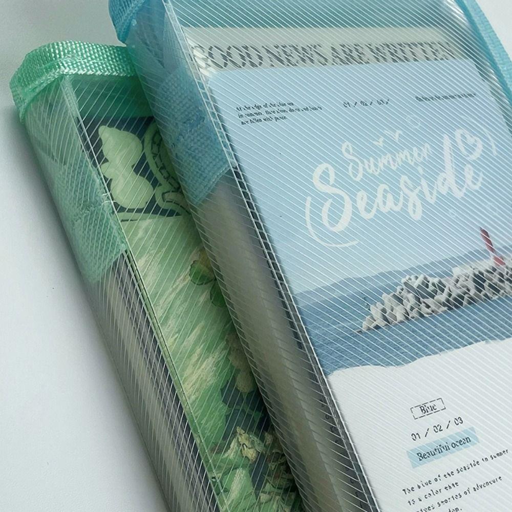 A6 Storage Bag Transparent File Sorting Bag Simple Sticker Stationery Accessories  Student Collect