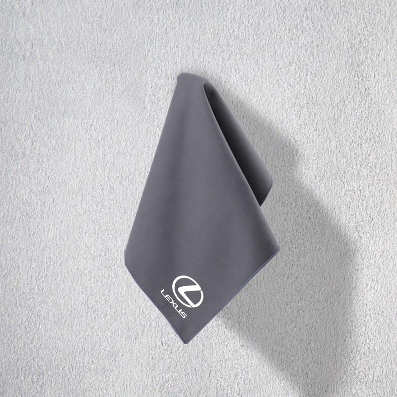 1PCS Car Wash Microfiber Towel Auto Emblem Cleaning Drying Rag Cloth For Lexus F LFA ISF GSF RCF F SPORT GS NX ES Accessories
