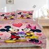 Mickey Minnie'S Love Print 3Pcs Bedding Setduvet Cover With 2 Bedropillowcase Home Birthday Gift