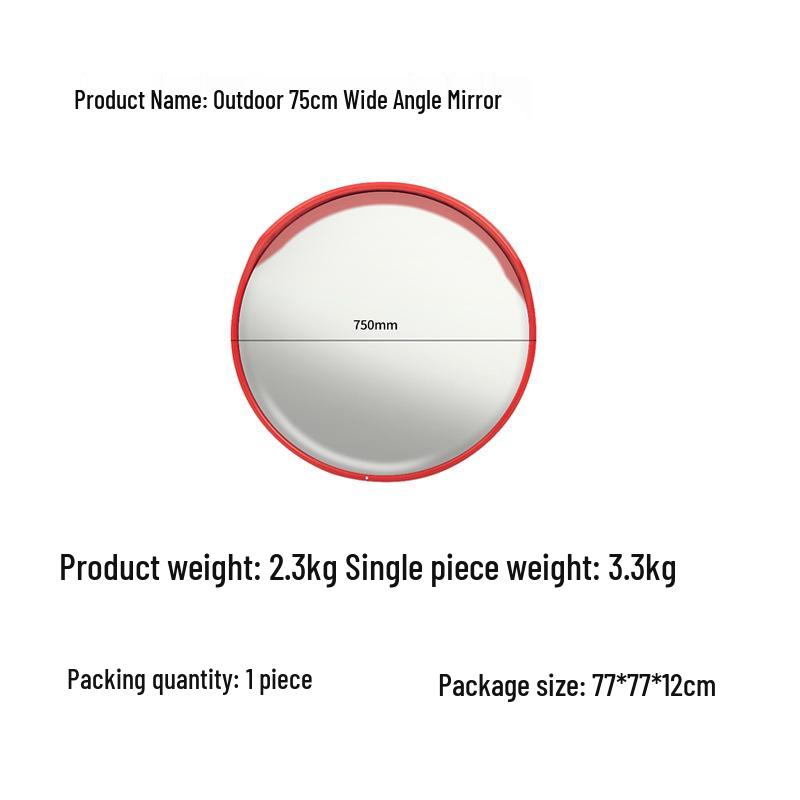 80cm Outdoor Traffic Convex Mirror for Parking Lots and Highways