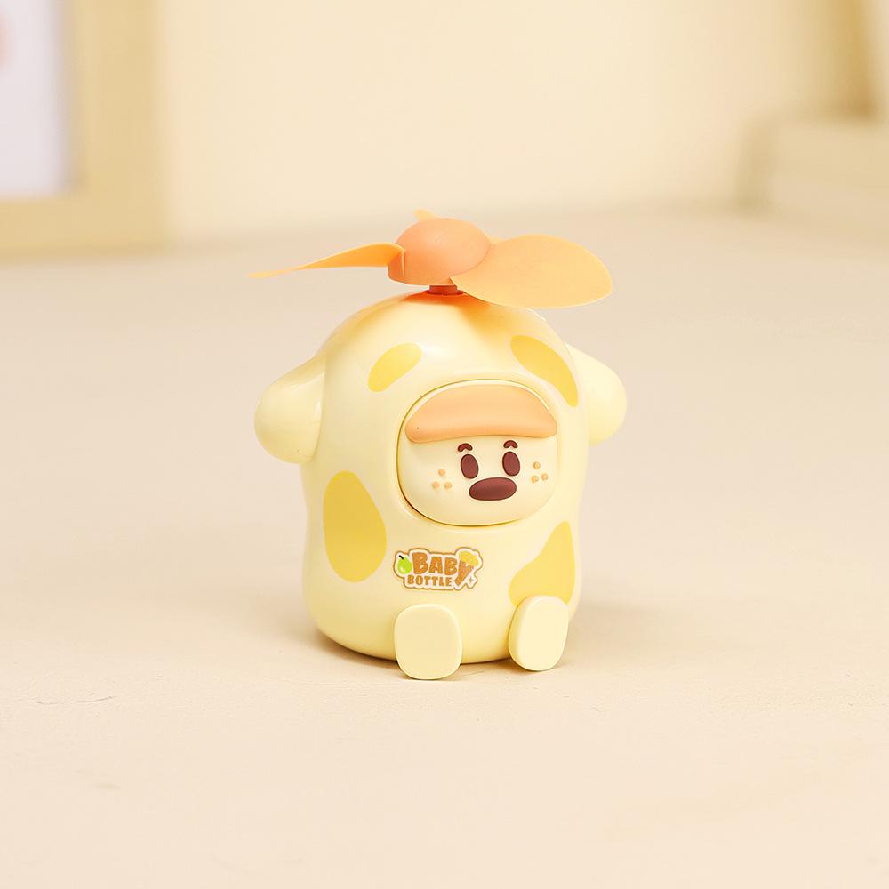 New USB Rechargeable Silent Handheld Cartoon Mini Fan for Kids and Students