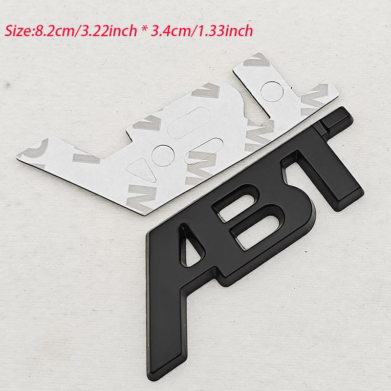 3D Metal Logo ABT Emblem Car Trunk Front Grille Badge For T6 S5 RS7 C8 Q8 RS6 SQ5 Q5 Q7 RS4 A3 8V A6 ABT Sticker Accessories