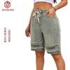 American Jeans Personalized Trend Print Design High-waist Quarter Pants SHORTS