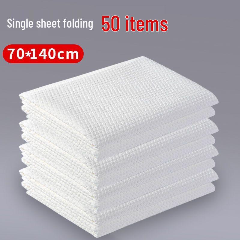 Extra Thick Disposable Adult Bath Towel - Super Absorbent, Individually Packed Cotton for Travel & Hotel Use