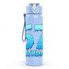 1PC Number 67 Blue Glitter Birthday Print 750ml Color Plastic Sports Water Bottle Leakproof Flip Straw Lid Suitable for Sports Office Home Use