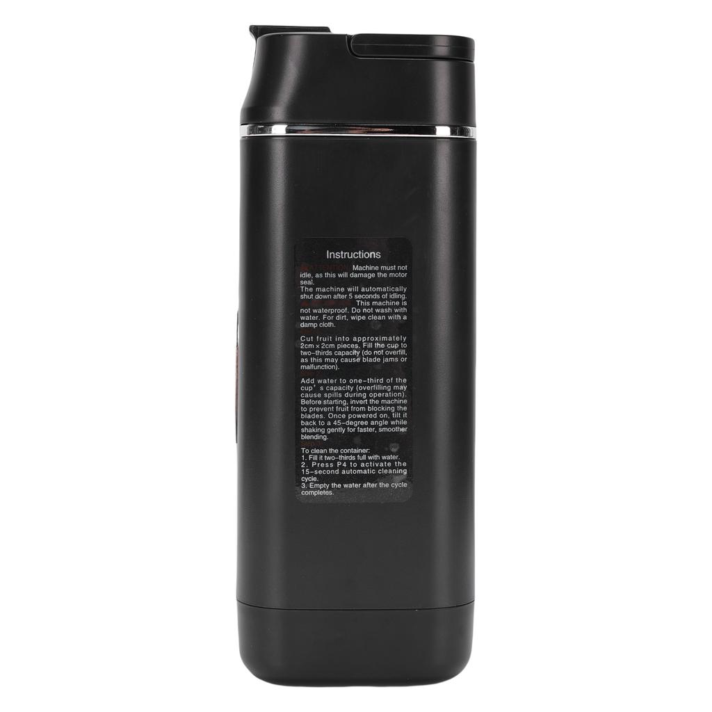 Portable Blender 12 Blade USB Charging Digital Display Smoothie Maker Travel Blender Black