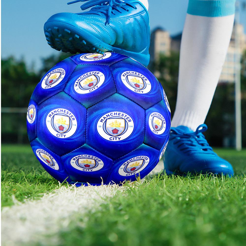 Ballon de Football de Match Taille 5 Thème Manchester City Professionnel Extérieur Football Doux Toucher Ballon d'Entraînement