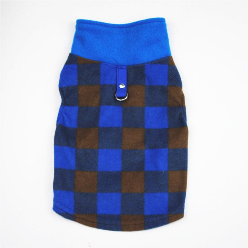 Large Dog Autumn/Winter Fleece Coat with Traction Buckle and Stand Collar