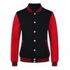 Solid Color Jacket Baseball Clothing Workwear Baseball Shirt Women's Cardigan Coat
