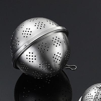 Ball Strainer Seasoning Balls With Chain 1pcs 304 Stainless Steel Infuser Strainer Silver Spice Ball Brand New