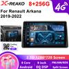 Android  Head Unit For Renault Arkana 2019-2022 Carplay Auto Car Radio Multimedia Video Player Navigation GPS 4G WIFI QLED