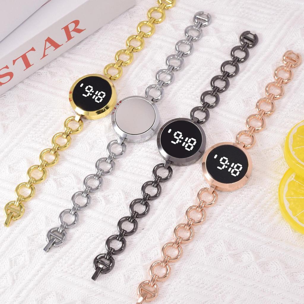 Retro LED Touchscreen Fashion Women's Steel Band Wristwatch