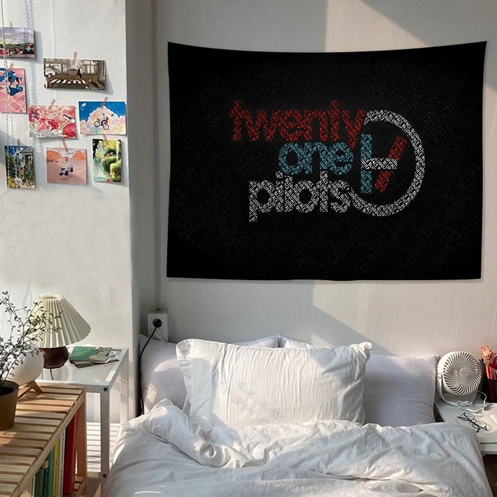 Pop Band TTwenty One Pilots Printed Large Wall Tapestry Indian Buddha Wall Decoration Witchcraft Bohemian Hippie Wall Art Decor