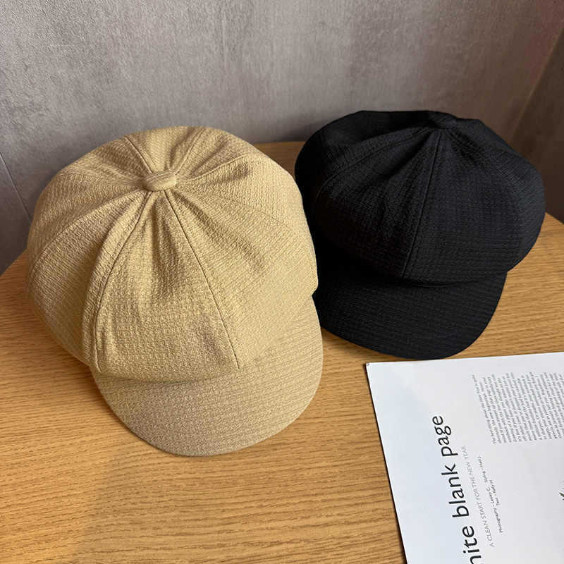 Autumn and winter hat women's retro hat fashion versatile cap small octagonal hat