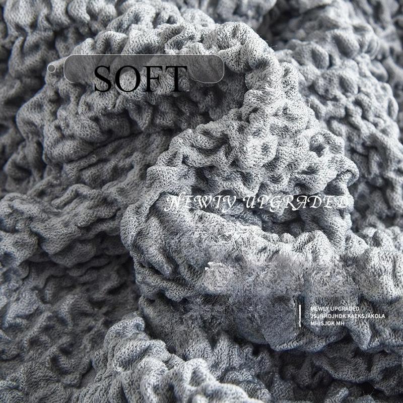 Strukturierte gebogene Esszimmerstuhlabdeckungen Schutzhüllen Elastisch Universell Sitzstuhlabdeckungen Mit Armlehnen Für Küche Büro Hocker Weich