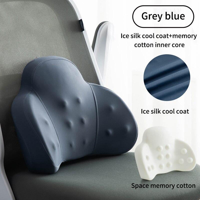 

Подушка для поясницы Qaist Office с эффектом памяти из хлопка для сидения на долгое время Эргономичная поясничная поддержка Массажная спина 30x40cm