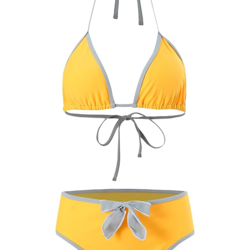 European & American Women's Lace-Up Sexy Split Bikini Swimsuit