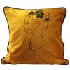 [A3187] - Gold 'Boudoir' Velvet Cushion (face-bun) - 40x40cm