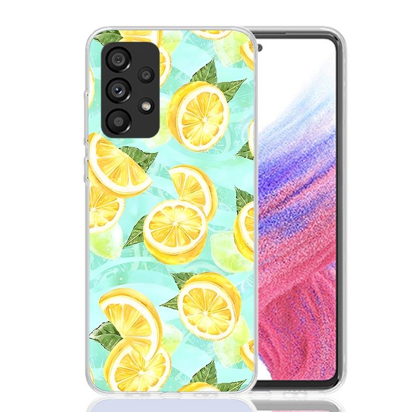 Summer Fruits Lemon Phone Case For Samsung Galaxy A17 A16 A14 A15 A13 A57 A56 A54 A55 A53 A37 A36 A34 A35 A33 A26 A24 A25 A23 Ga