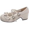 Fashion Spring/Autumn 2025 Heightened Girls Kitten Heel Lace Bow Shoes