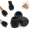 24pcs Chair Leg Floor Protectors Small Round Diameter 15–20mm Thick Felt Pads with Reinforced Base Anti-slip Scratch Black