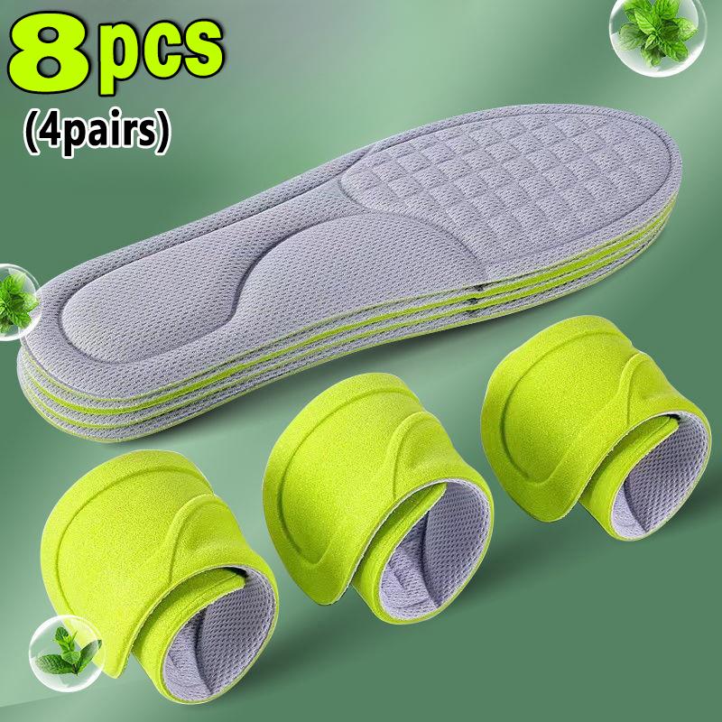 2/12pcs Nano Memory Foam Insoles Unisex Soft Sports Running Shoes Inserts Sweat-Absorbing Deodorant Cushion Shoe Sole Paddings