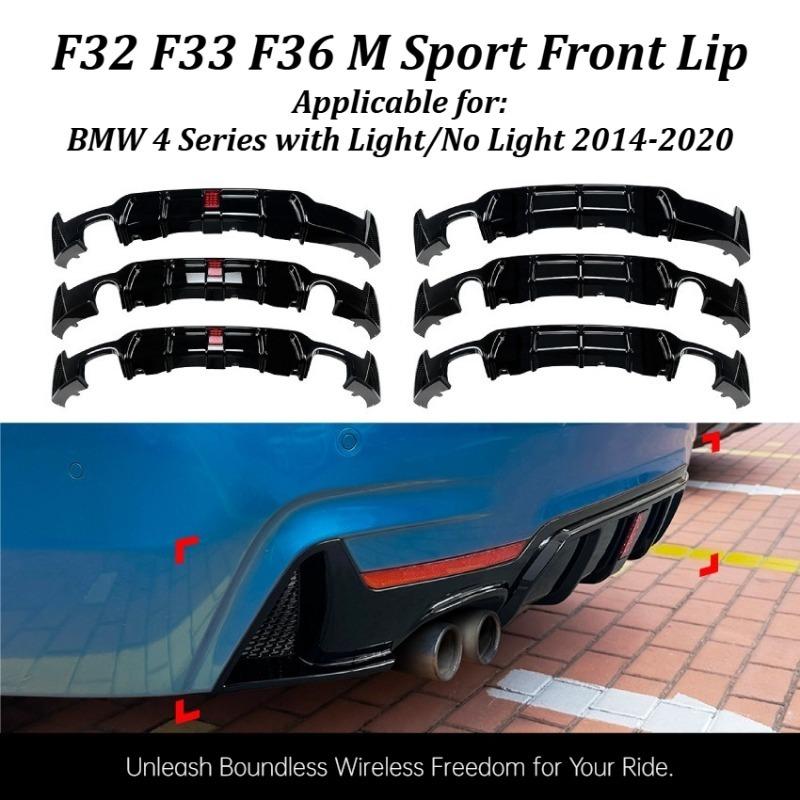 For BMW 4 Series F32 F33 F36 Coupe Convertible Gran Coupe 2014-2020 MP Rear Bumper Diffuser Lip Spoiler Exterior Modification