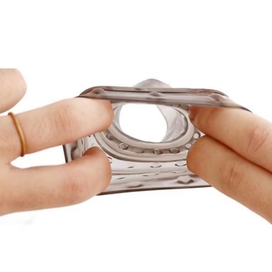 Silicone Penile Sleeve Ribbed Stimulation Waist Circumference Enhancer Delays Ejaculation In Men's Penile Sleeves