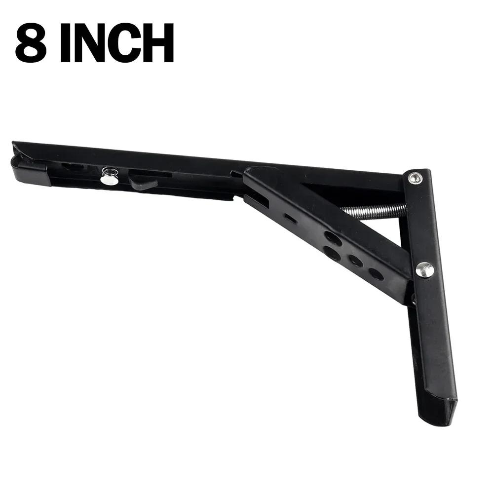 4/8/10/12 Inch Wall Mounted Triangle Folding Angle Bracket Work Bench Table Shelf Bracket Furniture Heavy Support Hardware