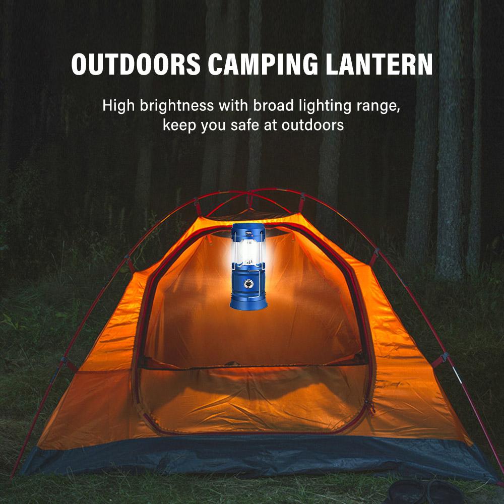 Outdoors Camping Lantern USB Rechargeable Solar Charging Power Supply Portable Collapsible