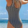 1011 European and American multi-color printed tankini suspender halter slim fit fashion split swimsuit women's new model