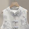 Sybelle Damen Weste im neuen chinesischen Stil mit Blumenmuster
