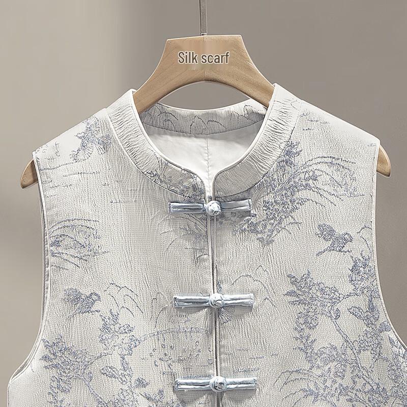 Sybelle Damen Weste im neuen chinesischen Stil mit Blumenmuster