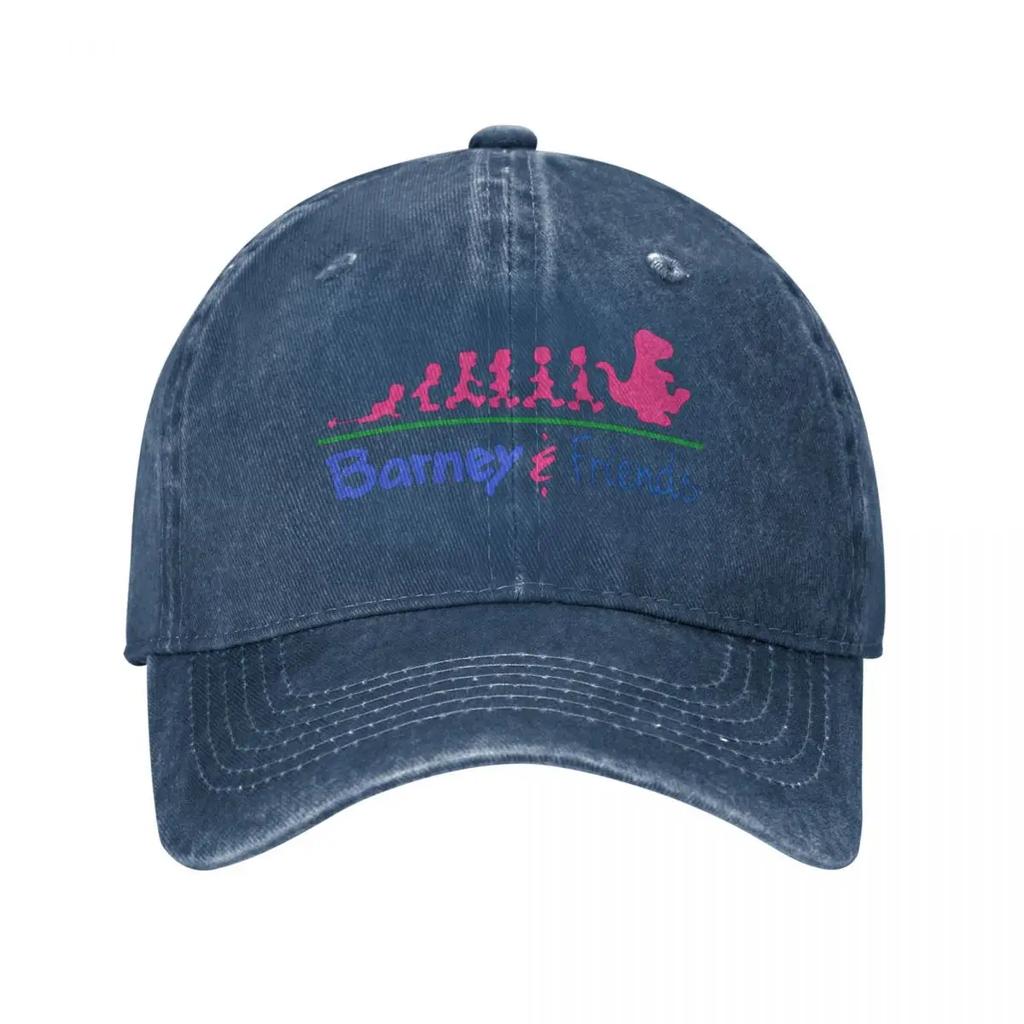 Vintage Washed Cotton Barney Friends Dinosaur Cartoon Baseball Cap Homme Adjustable Cowboy Hat Dinosaurs Casquette