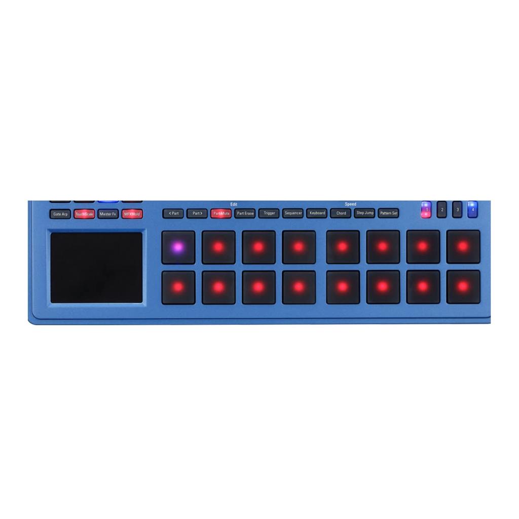 KORG Electribe2 BL Synthesizer Sequencer In Metallic Blue, Ideal for Dance Music, Music Production, and Live Performance, Compatible with Ableton Live