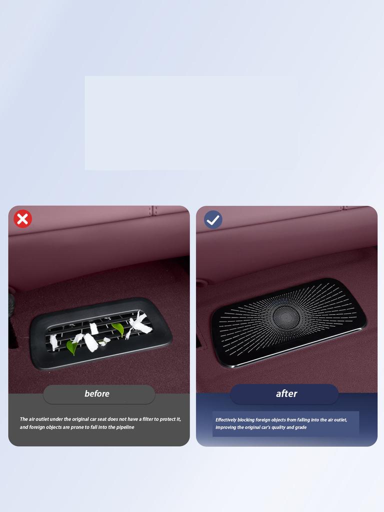 For Xiaomi YU7/SU7 Under Seat Air Outlet Cover Air Conditioning Dust Protection Cover Interior Anti Blocking Accessories