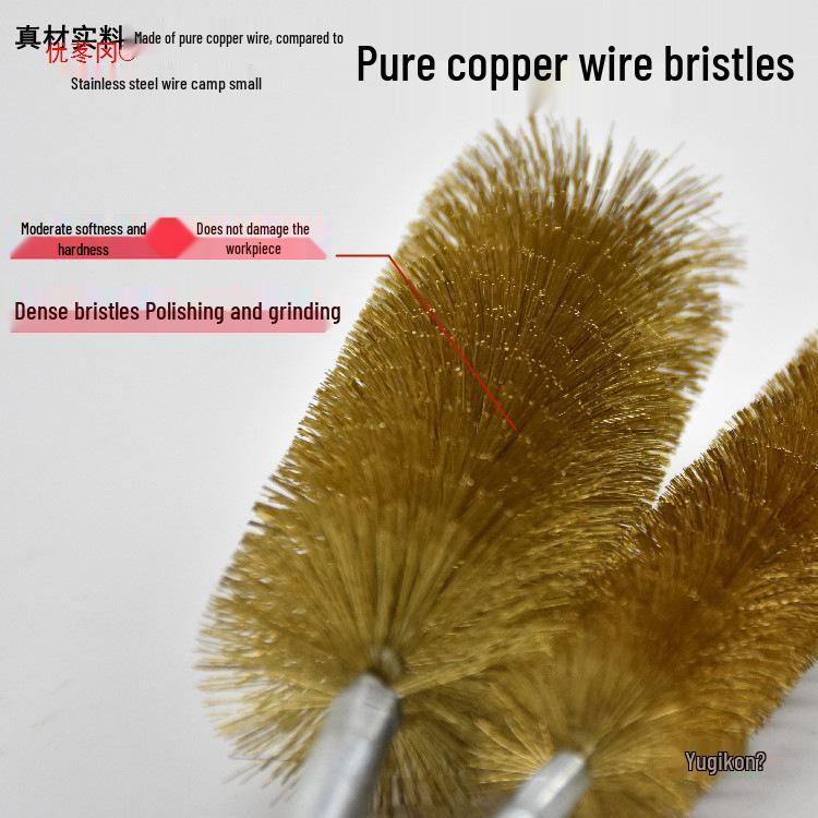 Electric Drill Stainless Steel Pipe Brush with Extended Handle for Polishing, Grinding, Deburring, and Rust Removal