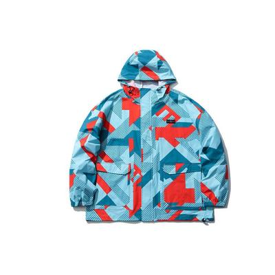 Li Ning Wade Series Locker Fit Geometrisches Muster Allover-Print Kapuzenjacke Herrenjacke Bunt Geometrisch bedruckt AFDR191-2