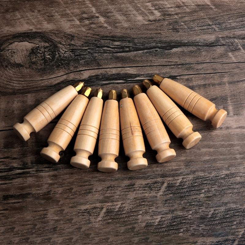 4 In 1 Leather Craft Stitching Scratch Awl Tool Pin Punching Tool Leather Awl Pin Punching Awl for Cutting Sewing Craft