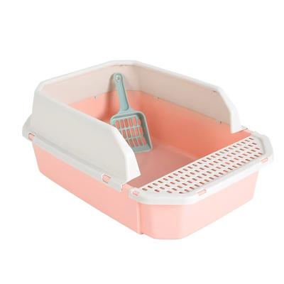 HOT SALE Pet Products Cleaning Plastic Cat Toilet Box Trays Simple Cute Cat Head Cat Litter Box