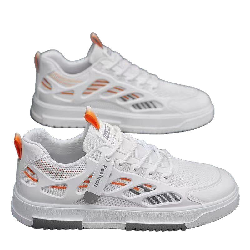 New men's shoes mesh white shoes student moral training board shoes trend fashion casual shoes soft sole sports shoes running shoes
